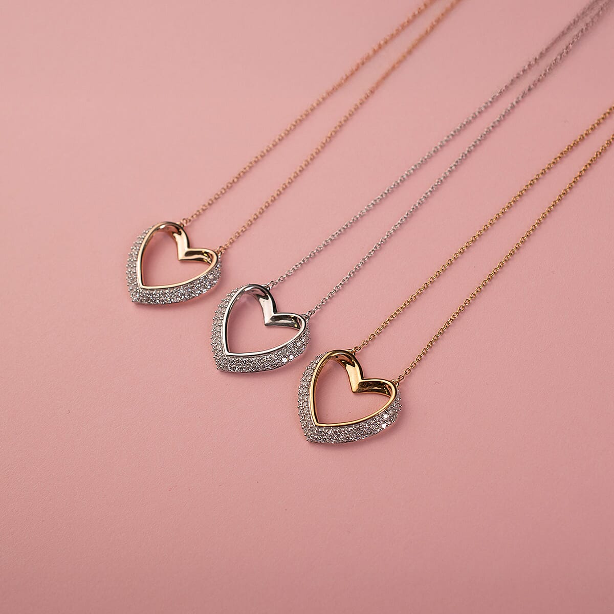 Luxuriant Diamond Lab Grown Diamond (SI-G-H) Pendant with Chain (Size - 18-2 Ext.) with Spring Ring Clasp in Rhodium Overlay Sterling Silver 0.33 Ct.